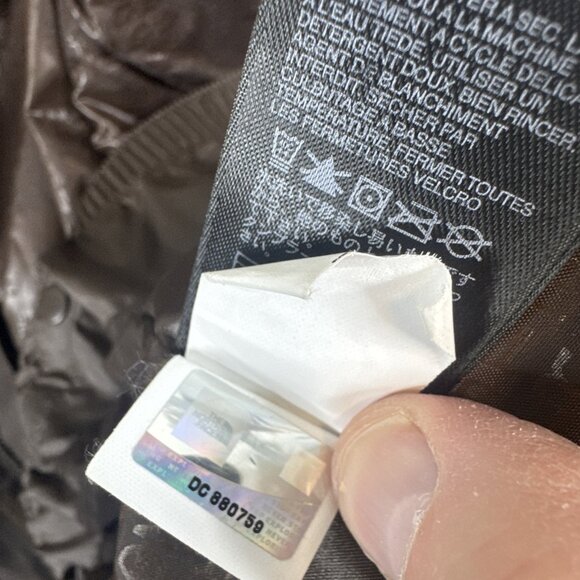 The North Face HyVent Hooded Jacket Men’s XL Brown Pinstripe Ski Shell - Picture 10 of 11